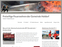 Tablet Screenshot of feuerwehr-holdorf.de
